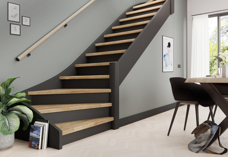 Trittstufe Grau Eiche 100 x 30 cm