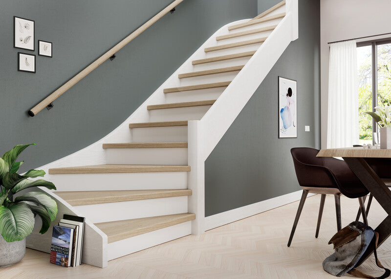 Trittstufe Grau Eiche 130 x 38 cm