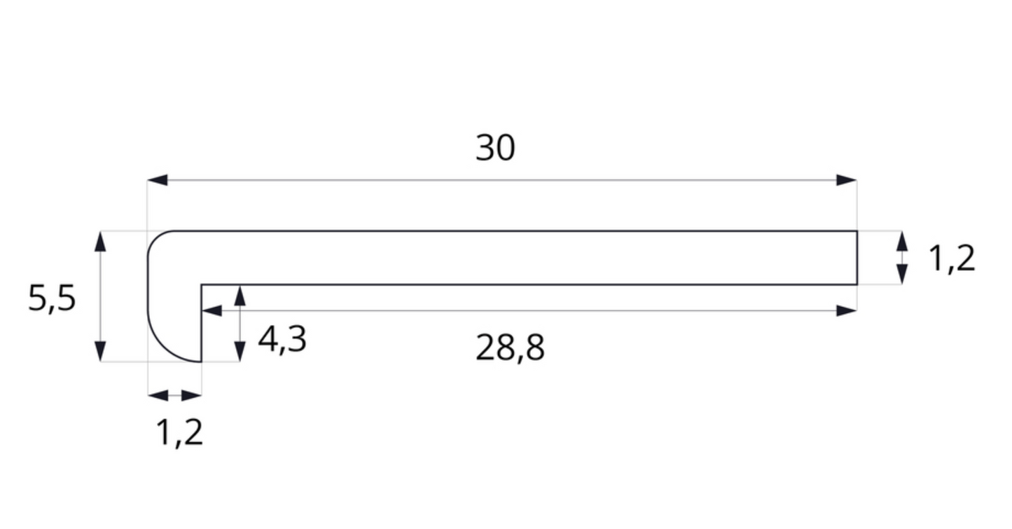 Trittstufe Beton Hellgrau 130 x 38 cm
