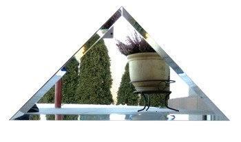 Square Design Mirror Tile 36 x 36 x 50 cm - Triangular Shape