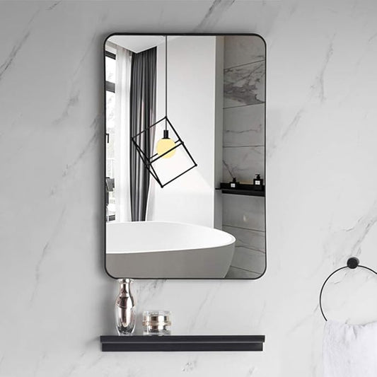 Wandspiegel met aluminium frame rechthoekige vorm